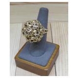 18K Gold Tested Brutalist Ring Hallmark 16 Grams