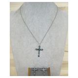 S.S. Turq., Cross Pendant Necklace & Earring Set