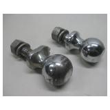 Two Chromed Trailer Hitch Balls 2' & 1 7/8'