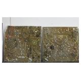 Two Costume Jewelry Collage Boards 34' x 33' See