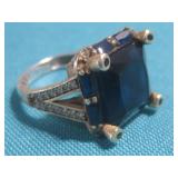 S.S. Blue Stone Statement Ring See Info