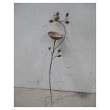 Metal Bird Bath Yard Decor 4' Tall See Info