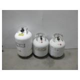 Three Empty Propane Canisters/Tanks