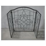 3-Pc. Folding Leaded Glass Fireplace Screen See