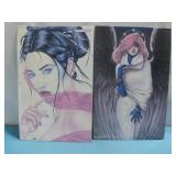Vtg Shi Akai & Crypt Of Dawn Metal Signs See Info