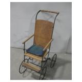 Vtg Child's Wheelchair W/ Cushion 38.5' Tall See