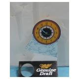 Miller Genuine Draft Clock Advertisement 11.5'