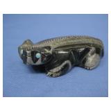Signed Zuni Stone Carved Badger Fetish See Info