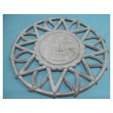 Cast Iron Sun Face Wall Art 12.5' Dia