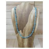 Turq. Chip Necklace W/ Sterling Silver Tested Tips