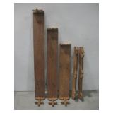 Three Wooden Wall Mounted Shelves See Info