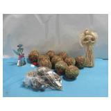 Assorted Christmas Ornaments & (2) Christmas Angel