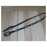 Ten Concho Heart Shaped Silver Tone Belt 29'