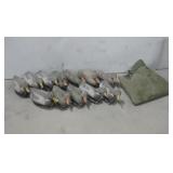 12-Vtg Duck Decoys Male/Female See Info