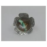 VTG Sterling Silver Turq Ring Hallmarked N/A
