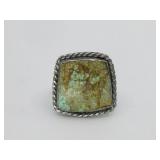 VTG Sterling Silver Turq Ring N/A Hallmarked