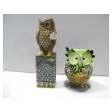 Owl Potpourri Holder & JimShore Owl Figurine See