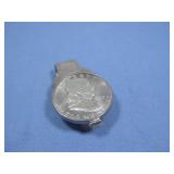 1957 Benjamin Franklin 90% Silver Money Clip See