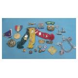 Assorted Tie Tacks, Medals & More