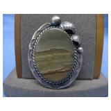 Sterling Silver Brooch Signed