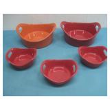 5Pc Rachel Ray Cookware Red & Orange Set