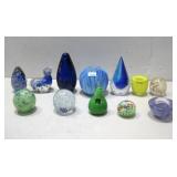 Assorted Blown Glass Decor,Figures & Paper Weights