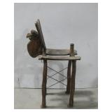 Wood Carved African Birthing Chair 2' x 14' x 44'