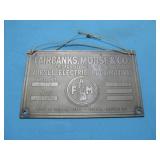 Vtg Brass Fairbanks, Morse & Co. Diesel See Info