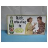 1957 Original 7up Cardboard Advertising Sign See