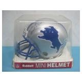 Signed Riddell Mini NFL Football Lions Helmet