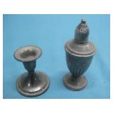 Weighted Sterling Salt Shaker & Silver Plated See