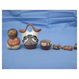 Assorted Handpainted Miniature Pottery Pieces See