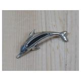 Sterling Silver Dolphin Brooch/ Pin Hallmarked