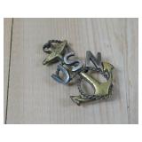 Sterling Silver & Brass US Navy Anchor Hat  Badge