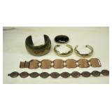 Six Various Mixed Metal Jewelry Pieces