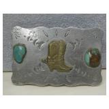 Nickel Silver Sw Belt Buckle Engraved