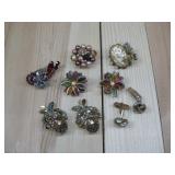Various Vtg Costume Jewelry Pieces