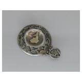 VTG Sterling Silver & 14K Gold Pendant Hallmarked
