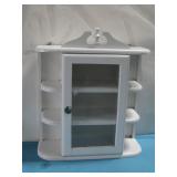 Wooden Hanging Shelving Unit W/Glass Door See