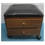 Rolling Stool W/Drawers 16' x 14.5' x 15' See Info