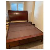 Aspen Home Queen Sleigh Bed Frame W/Storage