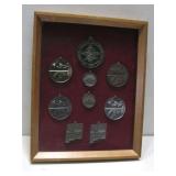 Shadow Box Of 9 NM Senior Olympic & Running See