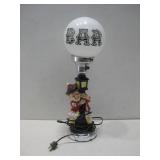 Vtg Bar Hobo Style Lamp Powers On 18.5' Tall