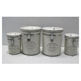 Four CHEFS Fresh Valley Co Kitchen Canisters See