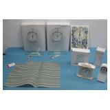 NIB Clocks Glass Mantle Desk Bedside & Wakk Clocks