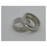 VTG Sterling Silver His & Hers Rings 14Grams T.W