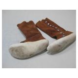 Vtg Navajo Leather Multi Side Button Moccasins