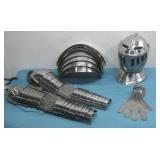 Medieval Knight Helmet & Chain Metal Accessories