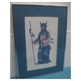 Framed Chief He Dog Sioux Print 21' x 15'