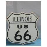 Illinois U.S. 66 Metal Sign 11' x 11 1/2' See Info